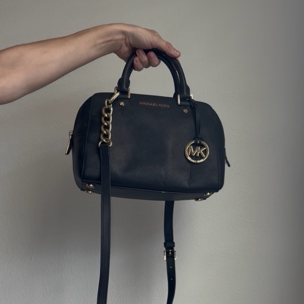 Michael Kors Black Leather Handbag